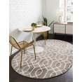 thumbnail image 1 of Marilyn Monroe Glam Collection Area Rug - Trellis (5' 3" x 8' Oval Gray Gold/Gold), 1 of 10