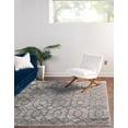 thumbnail image 1 of Marilyn Monroe Glam Collection Area Rug - Trellis (7' 10" Square Gray Silver/Silver), 1 of 11