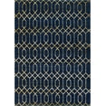 thumbnail image 1 of Marilyn Monroe Glam Collection Area Rug - Trellis (9' x 12' Rectangle Navy Blue Gold/Gold), 1 of 8
