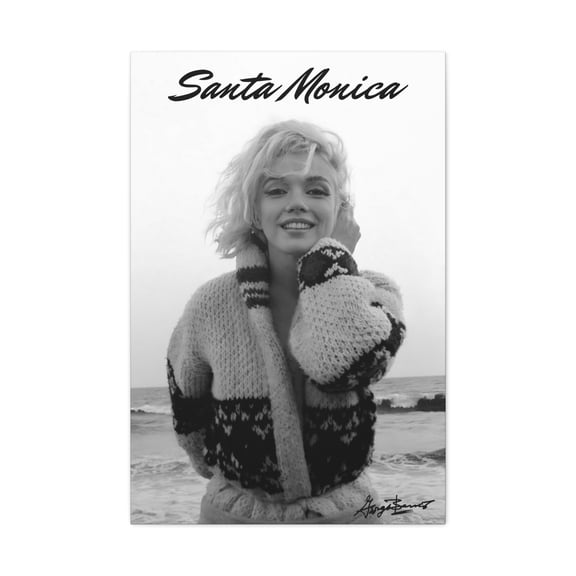 Marilyn Monroe Golden Sands and Endless Beauty Canvas Print