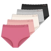 Marilyn Monroe Intimates Seamless Lightweight Brief Panties - Scallop Waist Set of 5 - Size Large FITS Clothing Pant Size 12/14