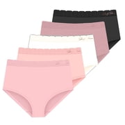 Marilyn Monroe Intimates Seamless Lightweight Brief Panties - Scallop Waist Set of 5 - Size Small FITS Clothing Pant Size 6/8