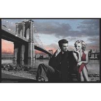 Marilyn Monroe, James Dean Brooklyn Bridge by Chris Consani Mini Poster- 17" x 11"