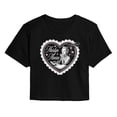 thumbnail image 1 of Marilyn Monroe - Lace Heart - Juniors Cropped Graphic T-Shirt, 1 of 4