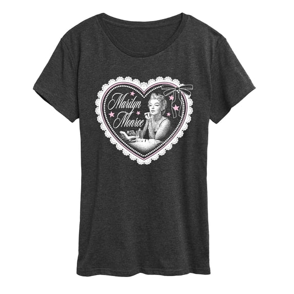 Marilyn Monroe - Lace Heart - Women's Short Sleeve Graphic T-Shirt