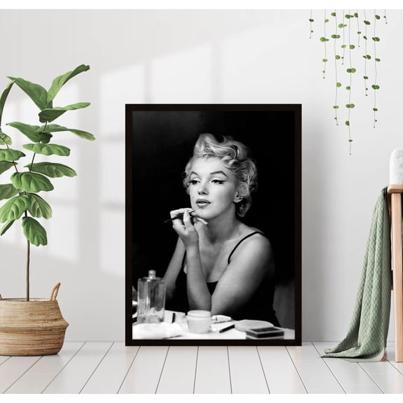 Marilyn Monroe Makeup Print, Black And White Retro Fashion Photography