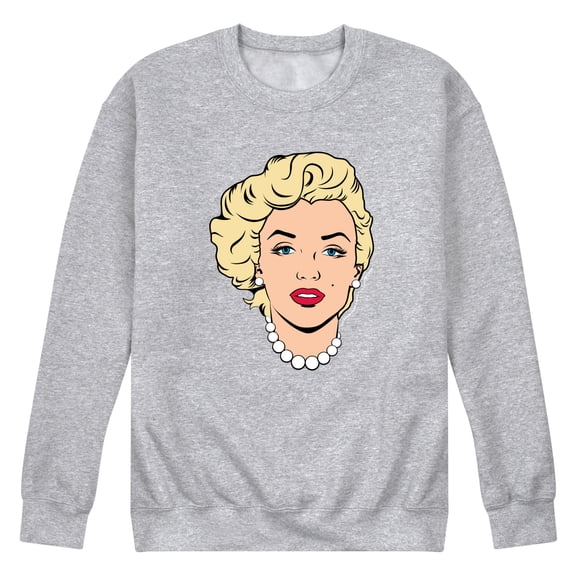 Marilyn Monroe - Marilyn Monroe Portrait - Men's Crew Fleece Sweatshirt