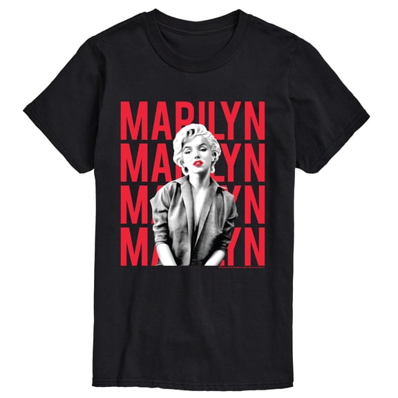 Marilyn Monroe - Stacked Name Short Sleeve Graphic T-Shirt