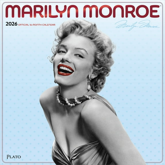 Marilyn Monroe OFFICIAL | 2026 12x24" (Hanging) Square Wall Calendar | Plato