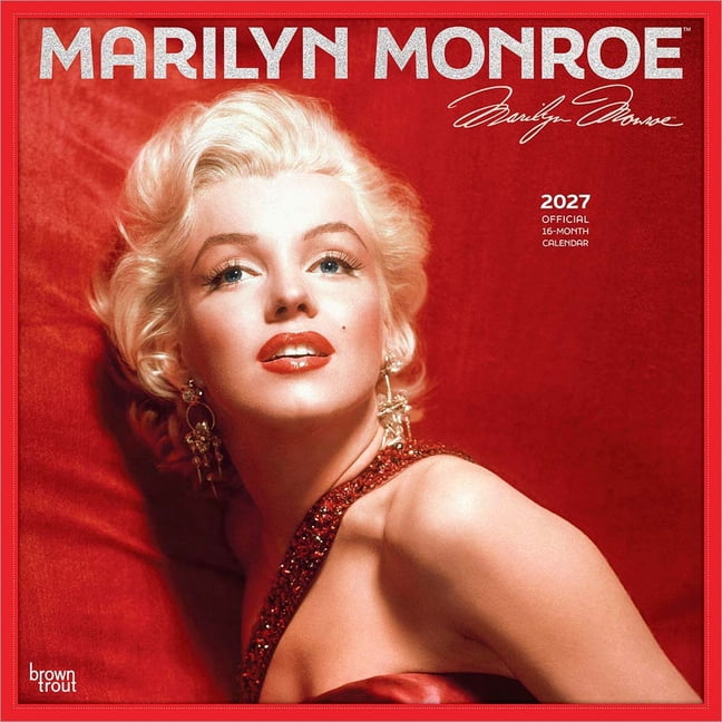 Marilyn Monroe Official 2027 12 X 24 Inch (Hanging) Monthly Square Wall Calendar Foil Stamped Cover Plastic-Free, (Paperback)