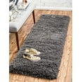 thumbnail image 1 of Marilyn Monroe Opulence Shag Collection Area Rug - Silver Screen (2' x 10' Runner Slate), 1 of 10