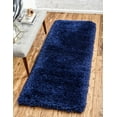 thumbnail image 1 of Marilyn Monroe Opulence Shag Collection Area Rug - Silver Screen (2' x 6' 1" Runner Aegean Blue), 1 of 8
