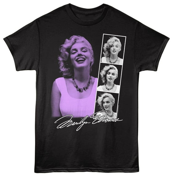 Marilyn Monroe Photo Strip Black Adult T-Shirt M
