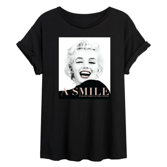 Marilyn Monroe - Pop Culture Icon - A Smile Is The Best Makeup - Women's Oversized T-Shirt