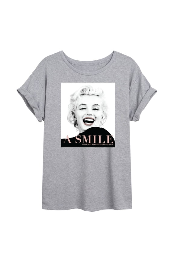 - Pop Culture Icon - A Smile Is The Best Makeup - Juniors Ideal Flowy Muscle T-Shirt