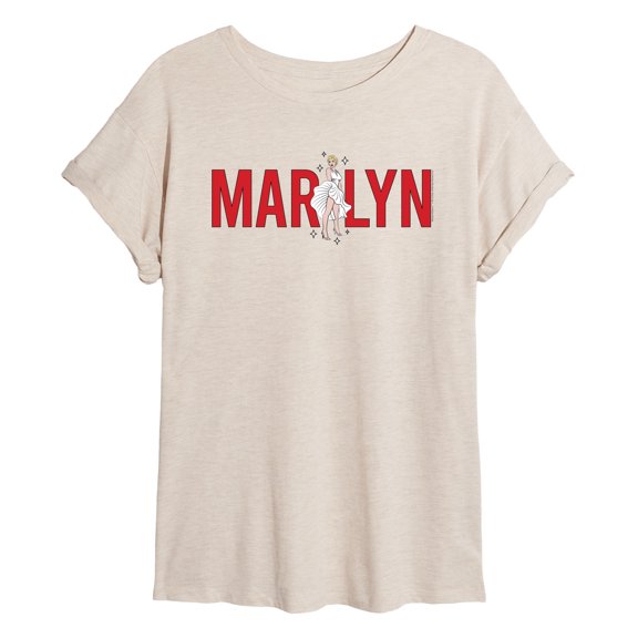 Marilyn Monroe - Pop Culture Icon - Bold Letters - Women's Oversized T-Shirt