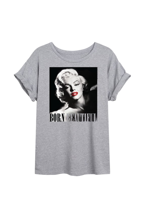 - Pop Culture Icon - Born Beautiful - Juniors Ideal Flowy Muscle T-Shirt