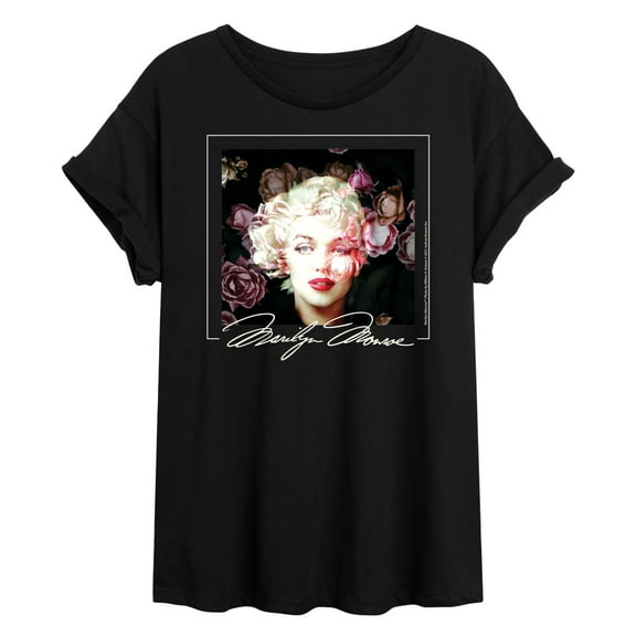 Marilyn Monroe - Pop Culture Icon - Covered in Flowers - Juniors Ideal Flowy Muscle T-Shirt