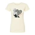 thumbnail image 1 of Marilyn Monroe - Pop Culture Icon - Early Years - Leopard Heart - Juniors Fitted Graphic T-Shirt, 1 of 5