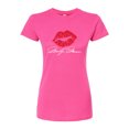 thumbnail image 1 of Marilyn Monroe - Pop Culture Icon - Lipstick Kiss - Juniors Fitted Graphic T-Shirt, 1 of 5