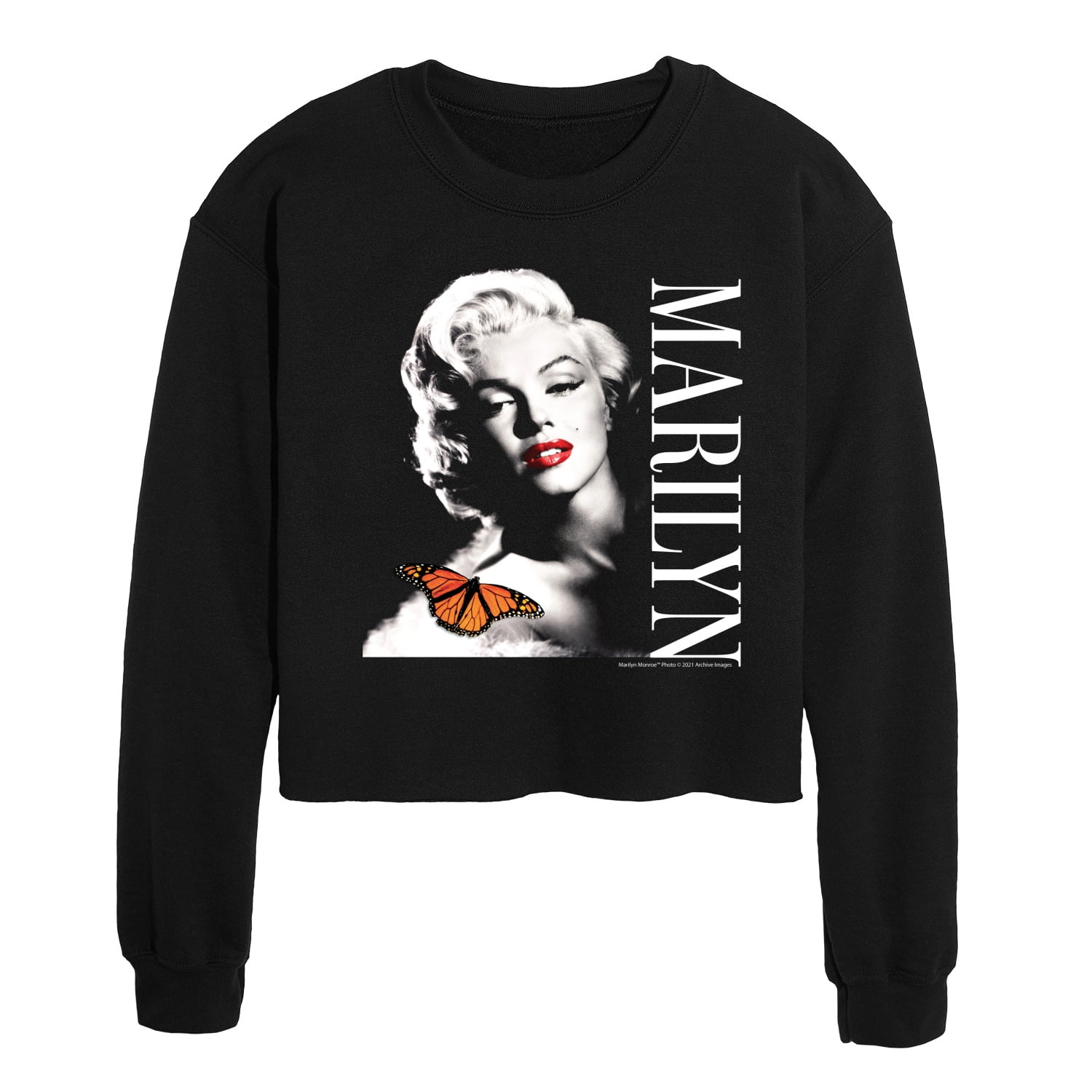 Marilyn Monroe - Pop Culture Icon - Monarch Butterfly - Juniors Cropped 