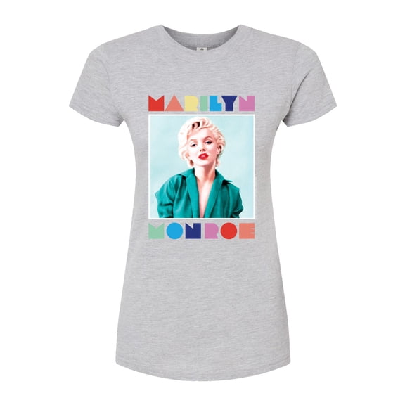 Marilyn Monroe - Pop Culture Icon - Pop of Color - Juniors Fitted Graphic T-Shirt