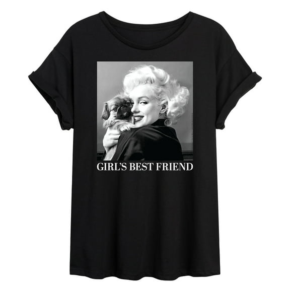 Marilyn Monroe - Pop Culture Icon - Pugs Are A Girl's Best Friend - Juniors Ideal Flowy Muscle T-Shirt