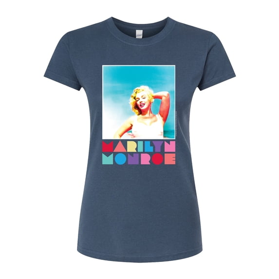 Marilyn Monroe - Pop Culture Icon - Retro Color Letters - Juniors Fitted Graphic T-Shirt