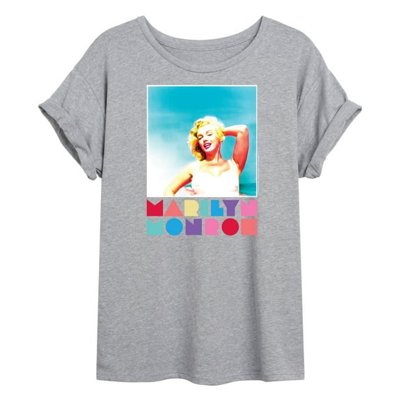 Marilyn Monroe - Pop Culture Icon - Retro Color Letters - Juniors Ideal Flowy Muscle T-Shirt