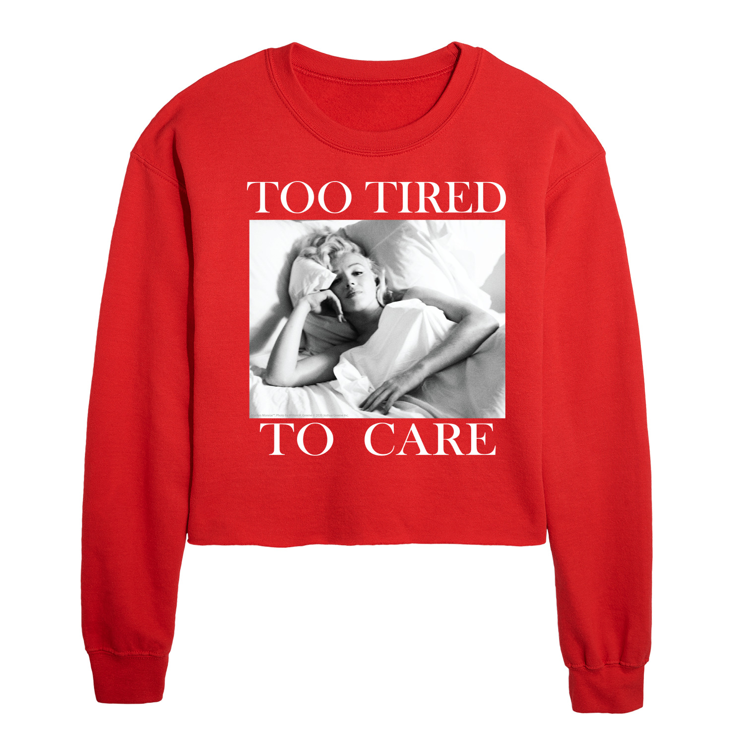 Marilyn Monroe - Pop Culture Icon - Too Tired To Care - Juniors Cropped 