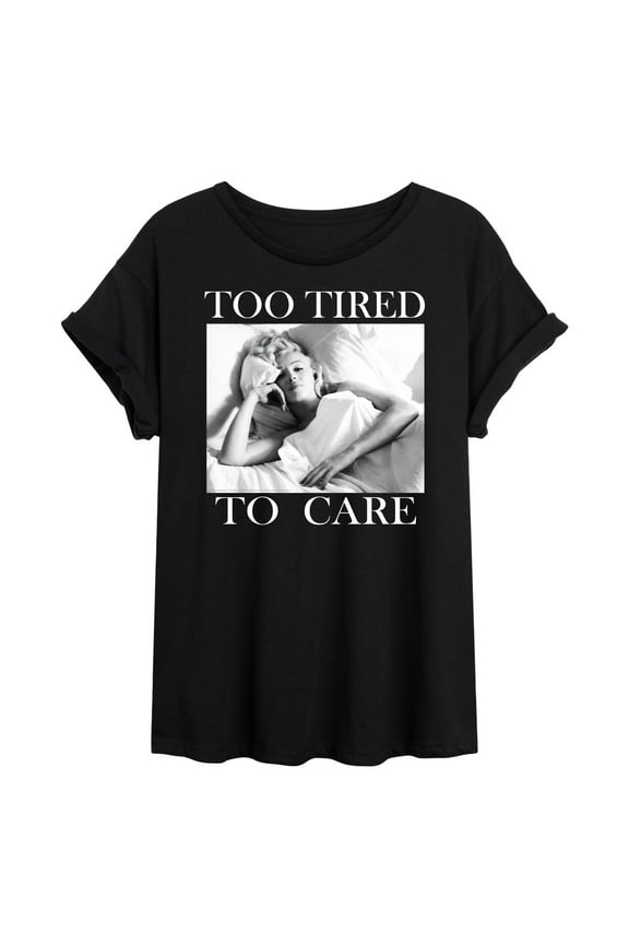- Pop Culture Icon - Too Tired To Care - Women's Oversized T-Shirt
