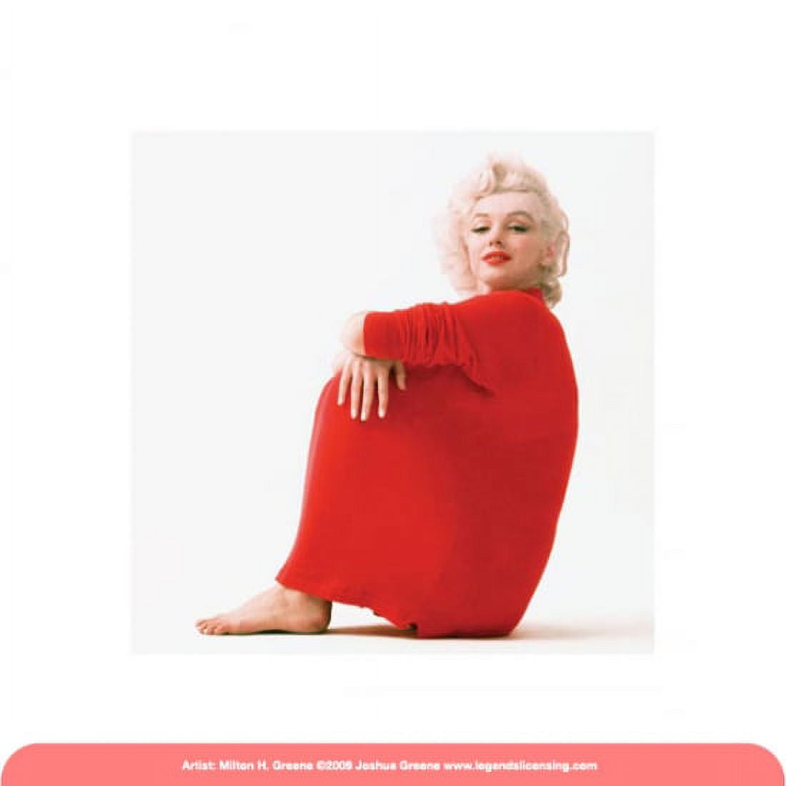 marilyn monroe red dress poster Vintage MARILYN MONROE Red Dress Poster Holland 1980s 23" x 33.5"
