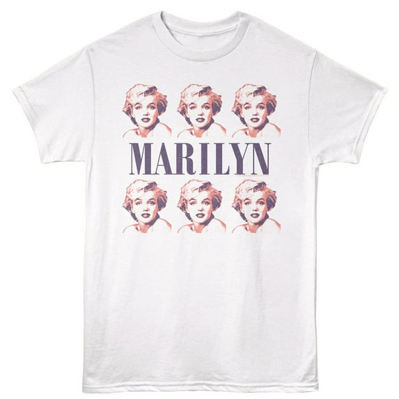 Marilyn Monroe Repeat White Adult T-Shirt 6Xl