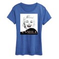 thumbnail image 1 of Marilyn Monroe - Smile is the Best Makeup - Women's Short Sleeve Graphic T-Shirt, 1 of 5