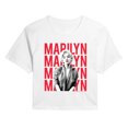 thumbnail image 1 of Marilyn Monroe - Stacked Name - Juniors Cropped Graphic T-Shirt, 1 of 5