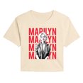 thumbnail image 1 of Marilyn Monroe - Stacked Name - Juniors Cropped Graphic T-Shirt, 1 of 4