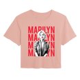 thumbnail image 1 of Marilyn Monroe - Stacked Name - Juniors Cropped Graphic T-Shirt, 1 of 4