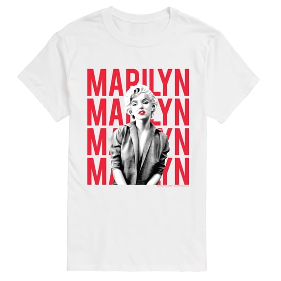 Marilyn Monroe - Stacked Name Short Sleeve Graphic T-Shirt