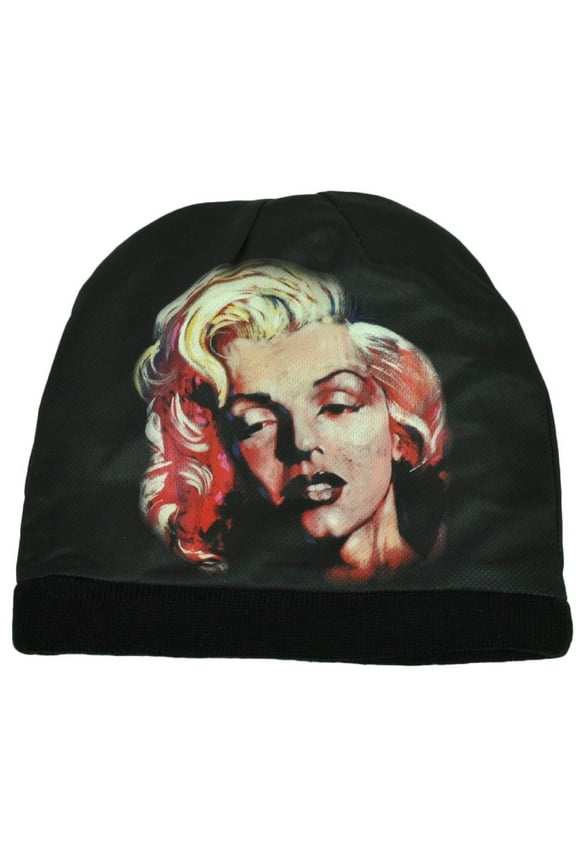 Marilyn Monroe Sublimated Knit Beanie Cuffless Toque Hat Actress Classic Beauty