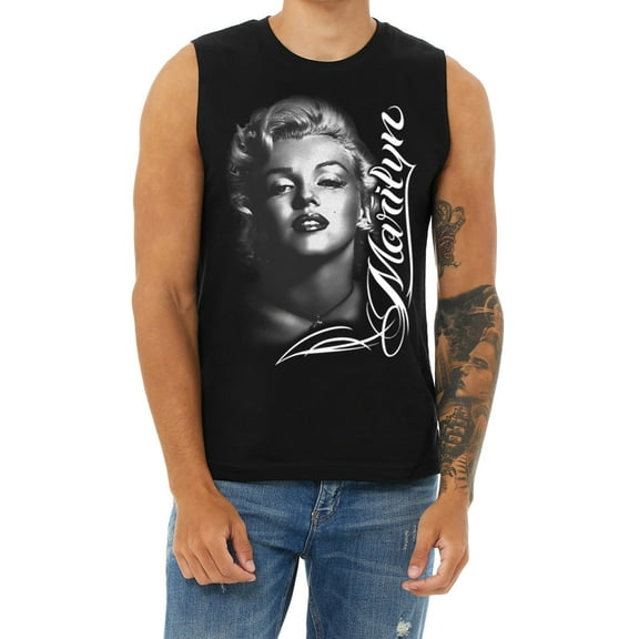 Marilyn Monroe T-shirt Mens Cut Off Shirts Muscle Shirts Graphic Tees