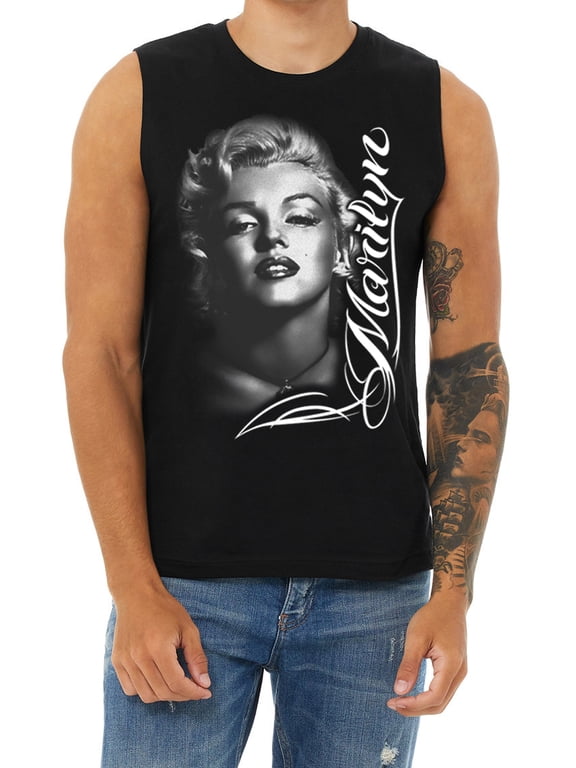 Marilyn Monroe T-shirt Mens Cut Off Shirts Muscle Shirts Graphic Tees