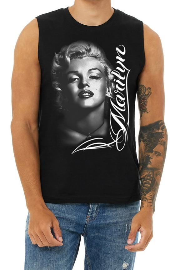 Marilyn Monroe T-shirt Mens Cut Off Shirts Muscle Shirts Graphic Tees