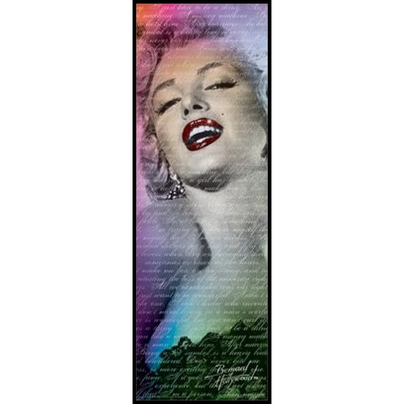 Marilyn Monroe - Text Laminated & Framed Poster (12 x 36)