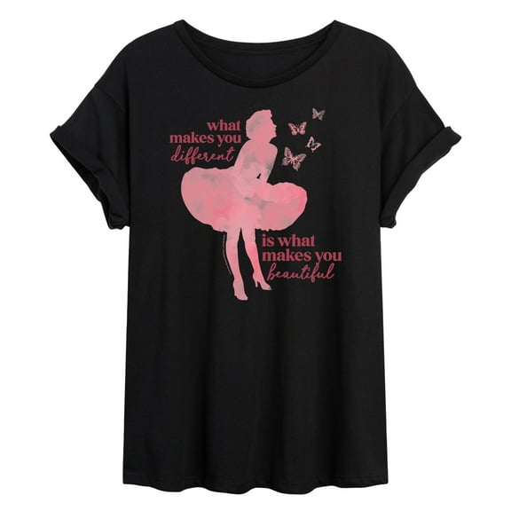 Marilyn Monroe - What Make You Different Makes You Beautiful - Juniors Ideal Flowy Muscle T-Shirt