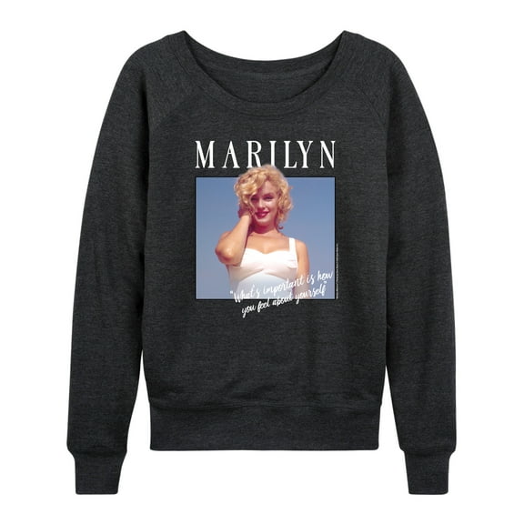 Marilyn Monroe - What's Important - Women's Lightweight French Terry Long Sleeve Shirt