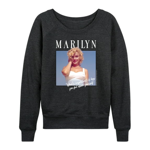 Marilyn Monroe - What's Important - Women's Lightweight French Terry Long Sleeve Shirt