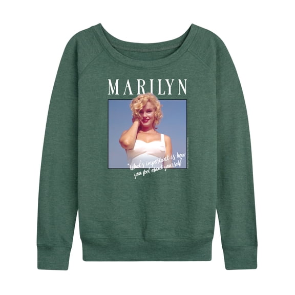 Marilyn Monroe - What's Important - Women's Lightweight French Terry Long Sleeve Shirt