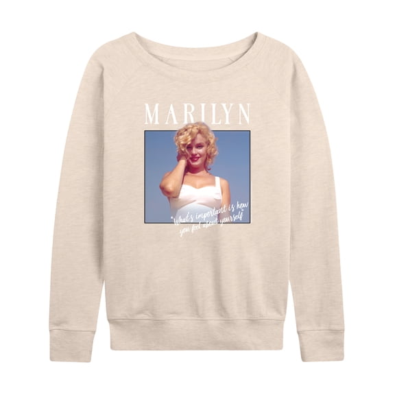 Marilyn Monroe - What's Important - Women's Lightweight French Terry Long Sleeve Shirt