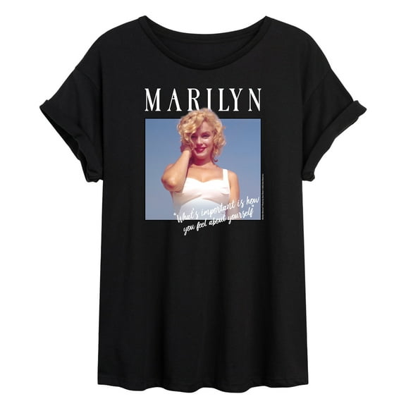 Marilyn Monroe - What's Important is How You Feel About Yourself - Juniors Ideal Flowy Muscle T-Shirt