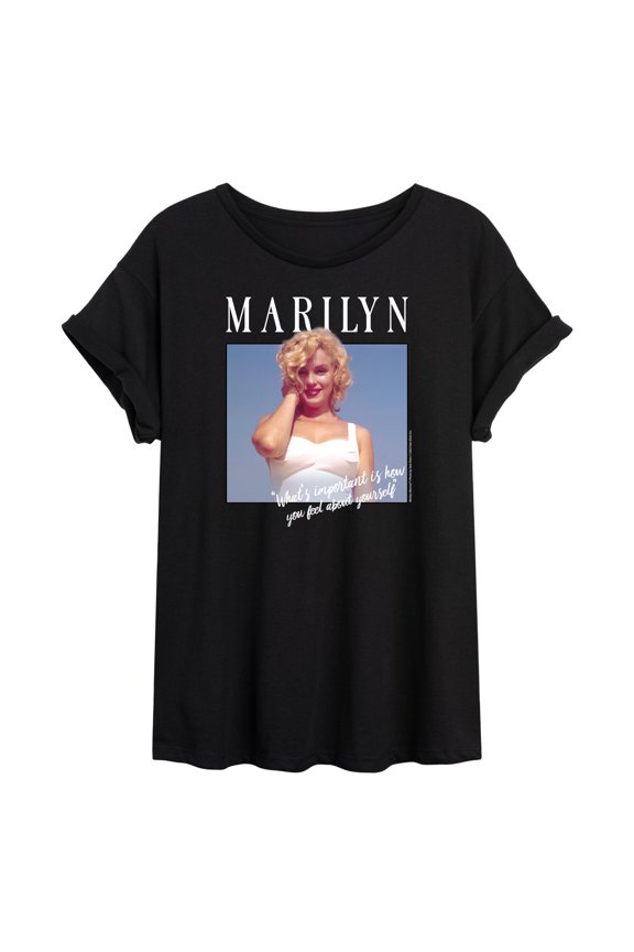 - What's Important is How You Feel About Yourself - Juniors Ideal Flowy Muscle T-Shirt